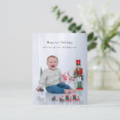 Full Bleed Minimal Photocard Simple Holiday  Briefkaart (Staand voorkant)