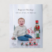 Full Bleed Minimal Photocard Simple Holiday  Briefkaart (Voorkant)