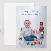 Full Bleed Minimal Photocard Simple Holiday  Feestdagenkaart (Voorkant / Achterkant)