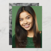 Full Bleed Modern 2 Photo Graduation Announcement Aankondiging (Voorkant / Achterkant)