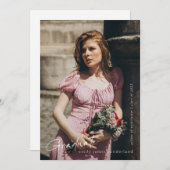 Full Bleed Modern Script Afstuderen Eenvoudige fot Aankondiging (Voorkant / Achterkant)