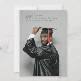 Full Bleed Modern Simple Photo Bold Jaar Aankondiging