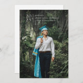 Full Bleed Modern Simple Photo Bold Jaar Aankondiging (Voorkant / Achterkant)