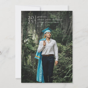 Full Bleed Modern Simple Photo Bold Jaar Aankondiging