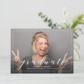 Full Bleed Photo Afstuderen Aankondiging en feest (Staand voorkant)