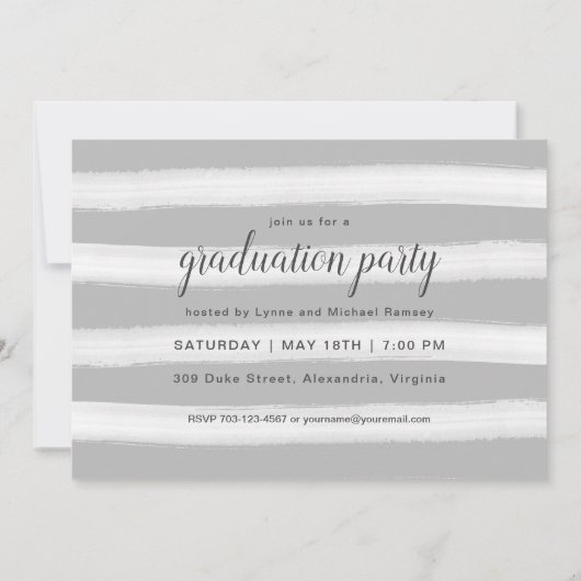 Full Bleed Photo Afstuderen Aankondiging en feest (Achterkant)