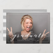 Full Bleed Photo Afstuderen Aankondiging en feest (Voorkant / Achterkant)