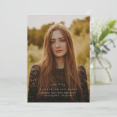 Full Bleed Photo Simple Graduation Announcement Aankondiging (Staand voorkant)