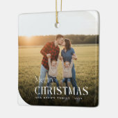 Full Bleed Rounded Family Photo Christmas Ornament (Links)