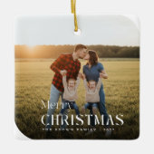 Full Bleed Rounded Family Photo Christmas Ornament (Voorkant)