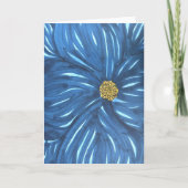 Full Blue Flower Blank Kaart (Voorkant)