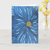 Full Blue Flower Blank Kaart (Gele Bloem)