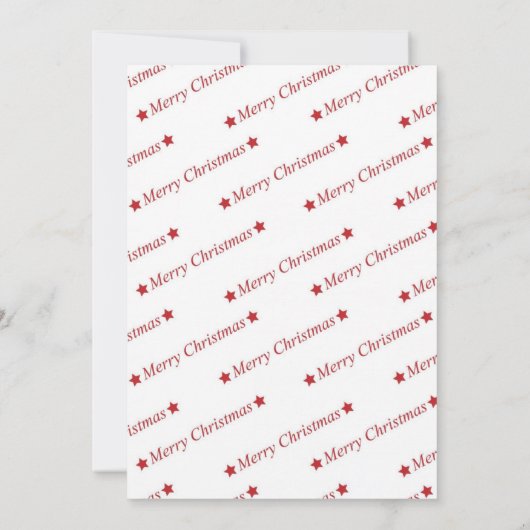 Full Card Photo Snowman met rode tekstband Feestdagenkaart (Achterkant)