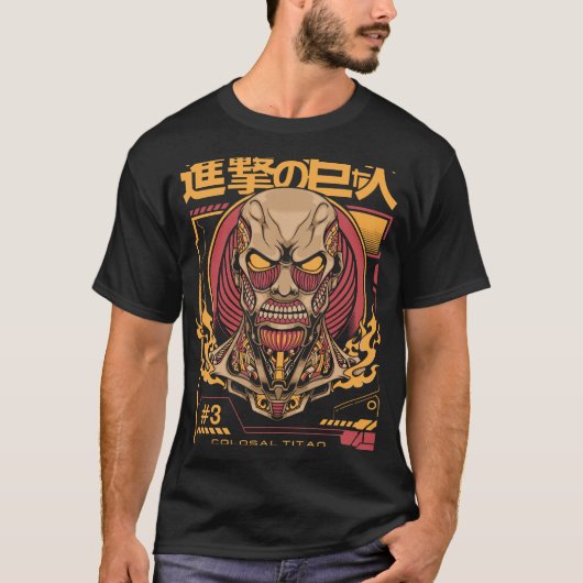 Full Color Eren Titan Print T-shirt (Voorkant)