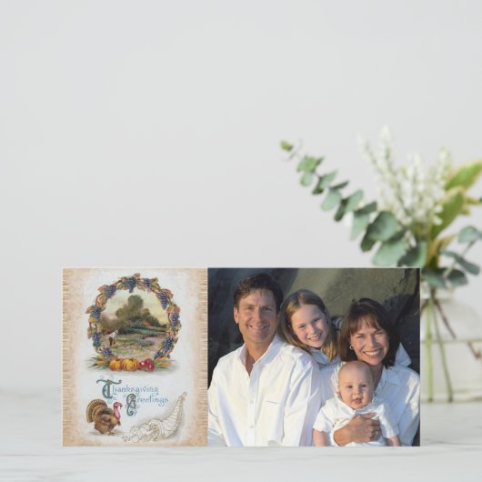 Full Color Post Kaart Thanksgiving Foto's (Staand voorkant)