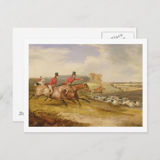 Full Cry, Bachelor's Hall, 1835 (olie op doek) Briefkaart (Voorkant / Achterkant)