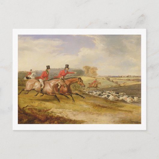 Full Cry, Bachelor's Hall, 1835 (olie op doek) Briefkaart (Voorkant)