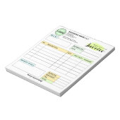 Full Custom invoice with logo | Small Business  Notitieblok (Linkerzijde)