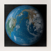 Full Earth met Noord- en Zuid-Amerika. Legpuzzel (Horizontaal)
