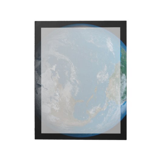 Full Earth met Noord- en Zuid-Amerika. Notitieblok (Linkerzijde)