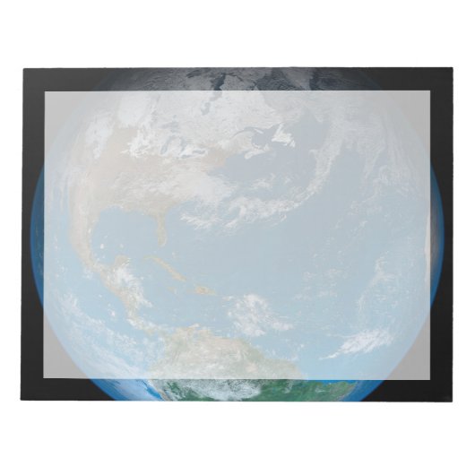 Full Earth met Noord- en Zuid-Amerika. Notitieblok (Voorkant)