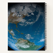 Full Earth met Noord- en Zuid-Amerika. Notitieboek (Achterkant)