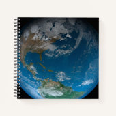 Full Earth met Noord- en Zuid-Amerika. Notitieboek (Voorkant)
