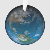 Full Earth met Noord- en Zuid-Amerika. Ornament (voorkant)