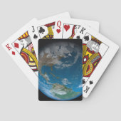 Full Earth met Noord- en Zuid-Amerika. Pokerkaarten (Achterkant)