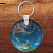 Full Earth met Noord- en Zuid-Amerika. Sleutelhanger (Achterkant)