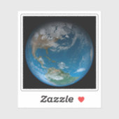 Full Earth met Noord- en Zuid-Amerika. Sticker (Vel)