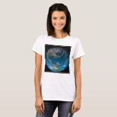 Full Earth met Noord- en Zuid-Amerika. T-shirt (Voorkant volledig)