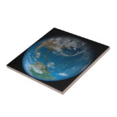 Full Earth met Noord- en Zuid-Amerika. Tegeltje (Zijkant)