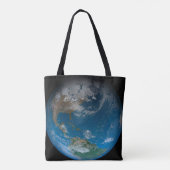Full Earth met Noord- en Zuid-Amerika. Tote Bag (Achterkant)