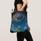 Full Earth met Noord- en Zuid-Amerika. Tote Bag (Dichtbij)