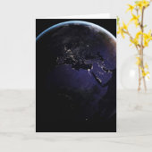 Full Earth met stadslichten van Europa 's nachts. Kaart (Gele Bloem)