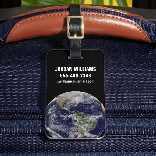 Full Earth toont een krachtig winterse Storm. Bagagelabel (Voorkant Insitu 2)