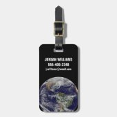 Full Earth toont een krachtig winterse Storm. Bagagelabel (Voorkant verticaal)