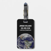 Full Earth toont een krachtig winterse Storm. Bagagelabel (Achterkant verticaal)