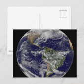 Full Earth toont een krachtig winterse Storm. Briefkaart (Voorkant / Achterkant)