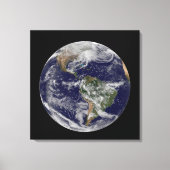 Full Earth toont een krachtig winterse Storm. Canvas Afdruk (Voorkant)