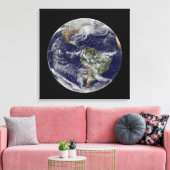 Full Earth toont een krachtig winterse Storm. Canvas Afdruk (Insitu (Woonkamer))