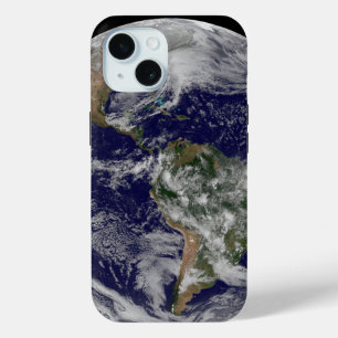 Full Earth toont een krachtig winterse Storm. iPhone 15 Case