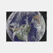 Full Earth toont een krachtig winterse Storm. Fleece Deken (Voorkant (Horizontaal))