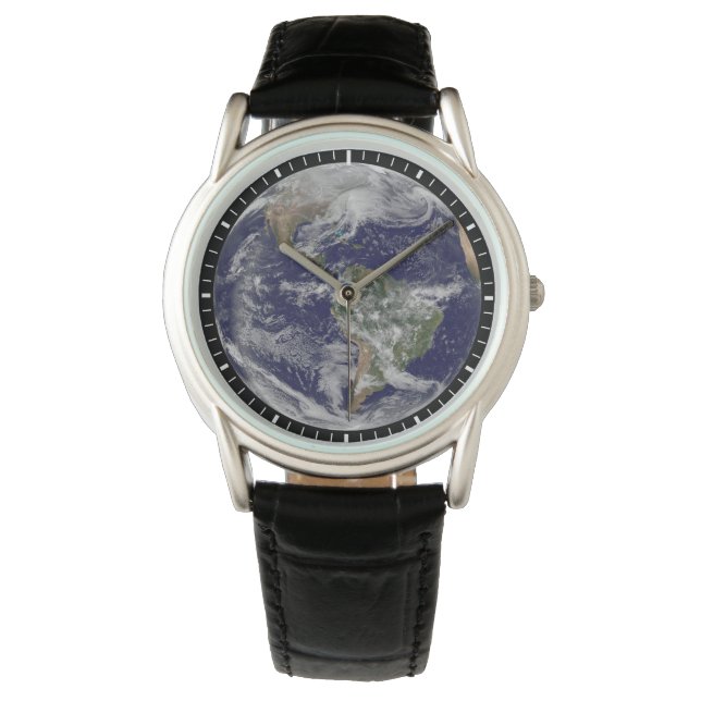Full Earth toont een krachtig winterse Storm. Horloge (Voorkant)
