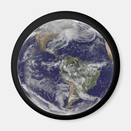 Full Earth toont een krachtig winterse Storm. Magneet (Voorkant)