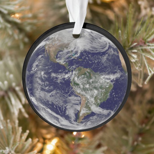 Full Earth toont een krachtig winterse Storm. Ornament (Boom)