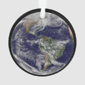 Full Earth toont een krachtig winterse Storm. Ornament (achterkant)