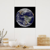 Full Earth toont een krachtig winterse Storm. Poster (Keuken)