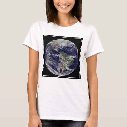Full Earth toont een krachtig winterse Storm. T-shirt (Voorkant)